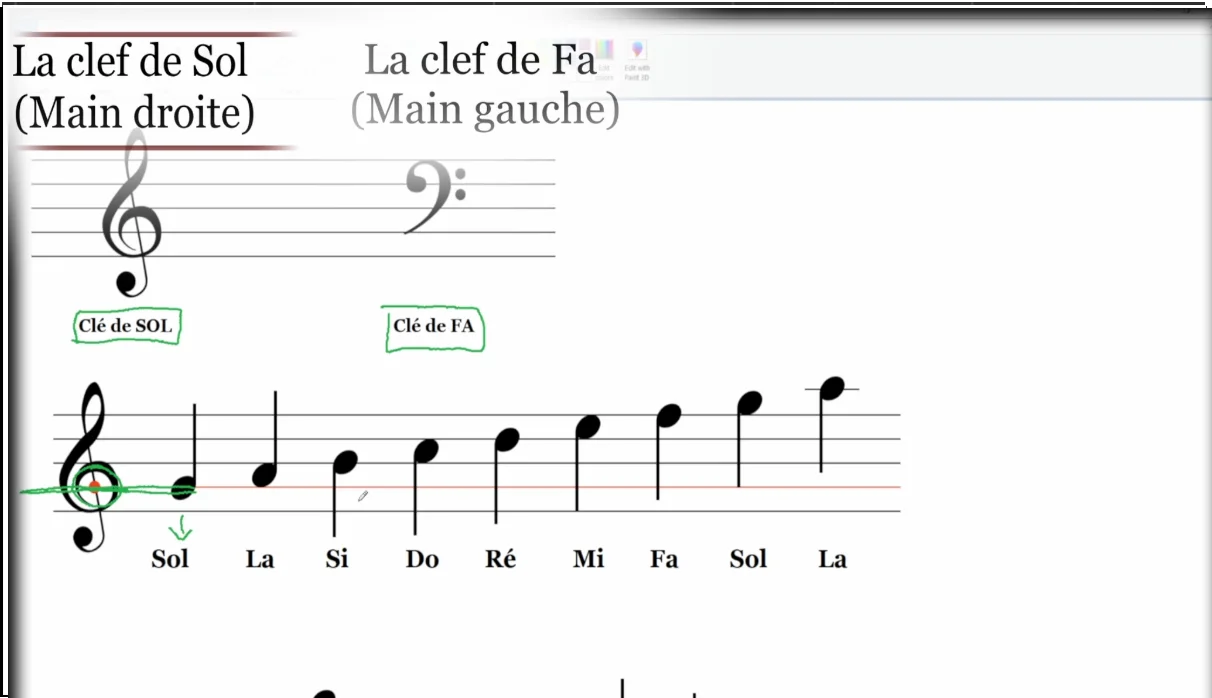 Demo de la Clé de Sol et Clé de Fa